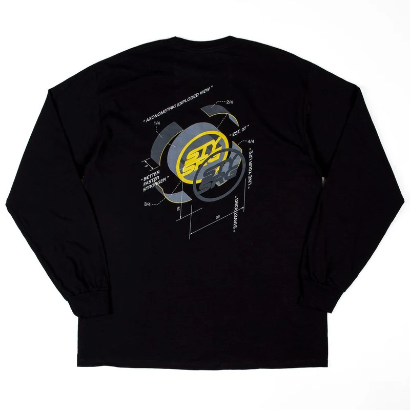 Stay Strong x Jonny Mole Exploded Long Sleeve T-Shirt - Black