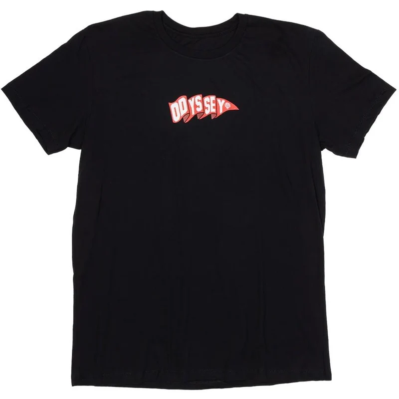 Odyssey Pennant T-Shirt - Black with Red/White