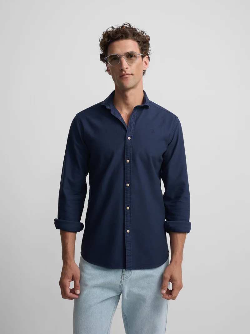 Camisa sport estructura logo azul marino