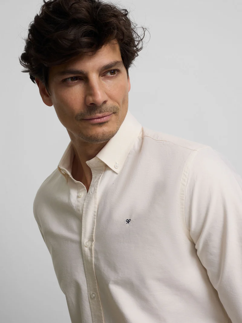 Camisa sport oxford amarilla