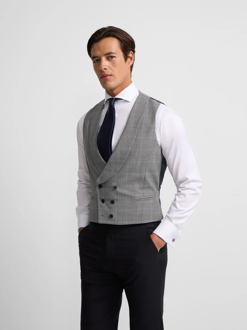 Chaleco chaque silbon principe de gales gris