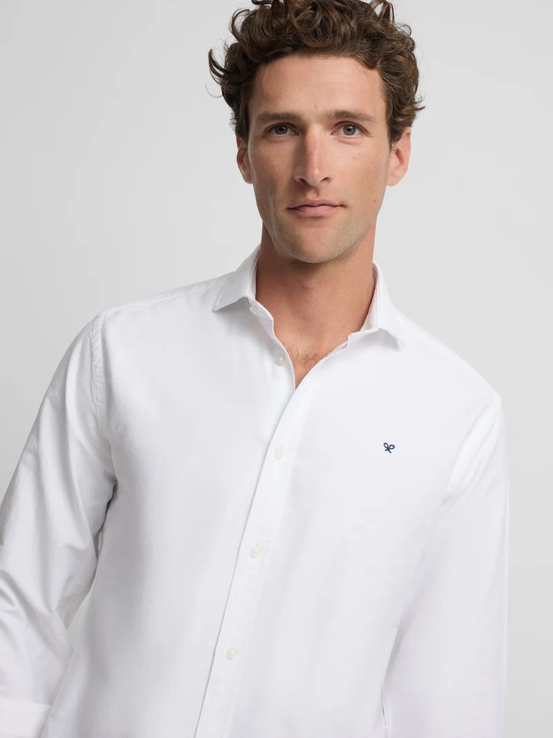 Camisa sport oxford cutaway blanca