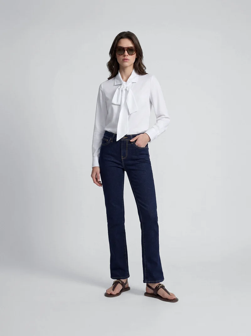 Pantalon woman boot cut azul marino