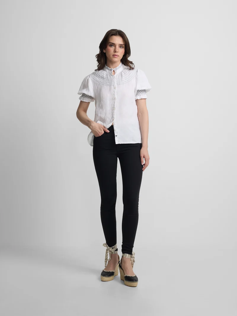 Pantalon woman slim fit negro