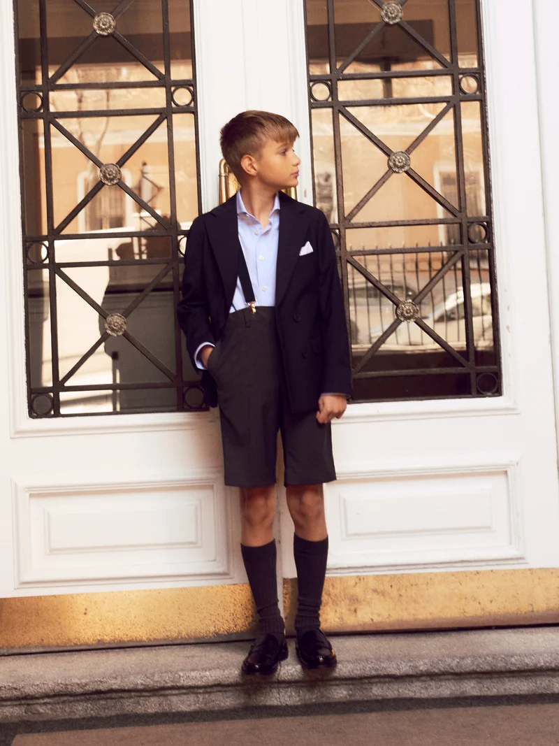 Bermuda kids clasica gris