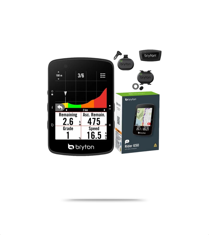 Rider 650 GPS Cycling Computer + Sensor Bundle