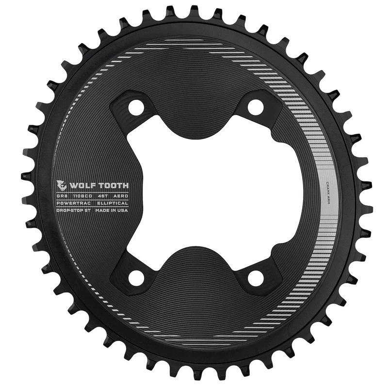 110 BCD Asymmetric Aero Oval Chainring