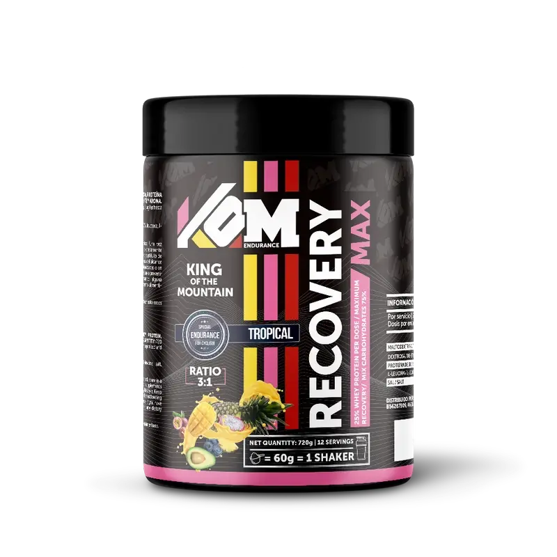 Kom Endurance Recuperador Nutricion Deportiva , bote de recuperador 720gr sabor tropical