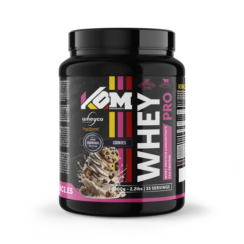 Kom Endurance Proteinas Nutricion Deportiva , bote de proteína whey 1kg sabor cookies